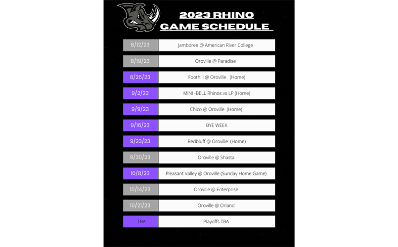 Game Schedule 